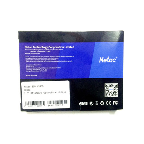 Ổ Cứng SSD Netac Solid State Drive 120GB, Chính hãng 36 tháng